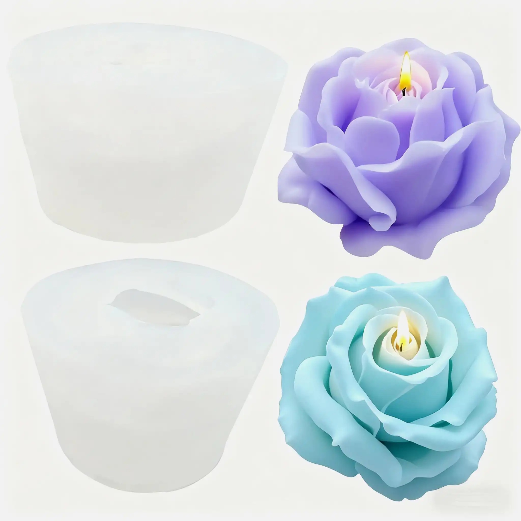 Quality Soap Making Kit - 2 Pezzi Romantici Stampi per Candele